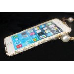 Wholesale Apple iPhone 5S 5 Luxury Diamond Metal Bumper (White)